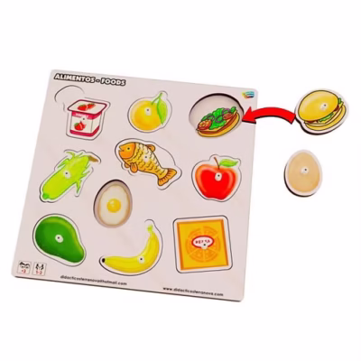 JUEGO DE ALIMENTOS PARA ENCAJAR CON ASA