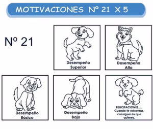 SELLOS MOTIVACIONES No. 21 PERRITOS X 5