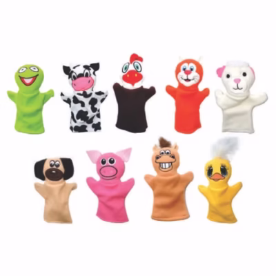 TÍTERES ANIMALES DE GRANJA X 9