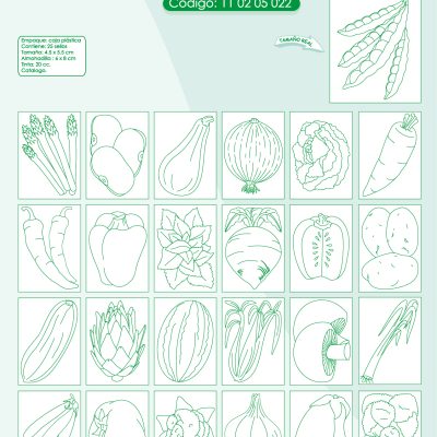 VERDURAS Y HORTALIZAS X 25 SELLOS
